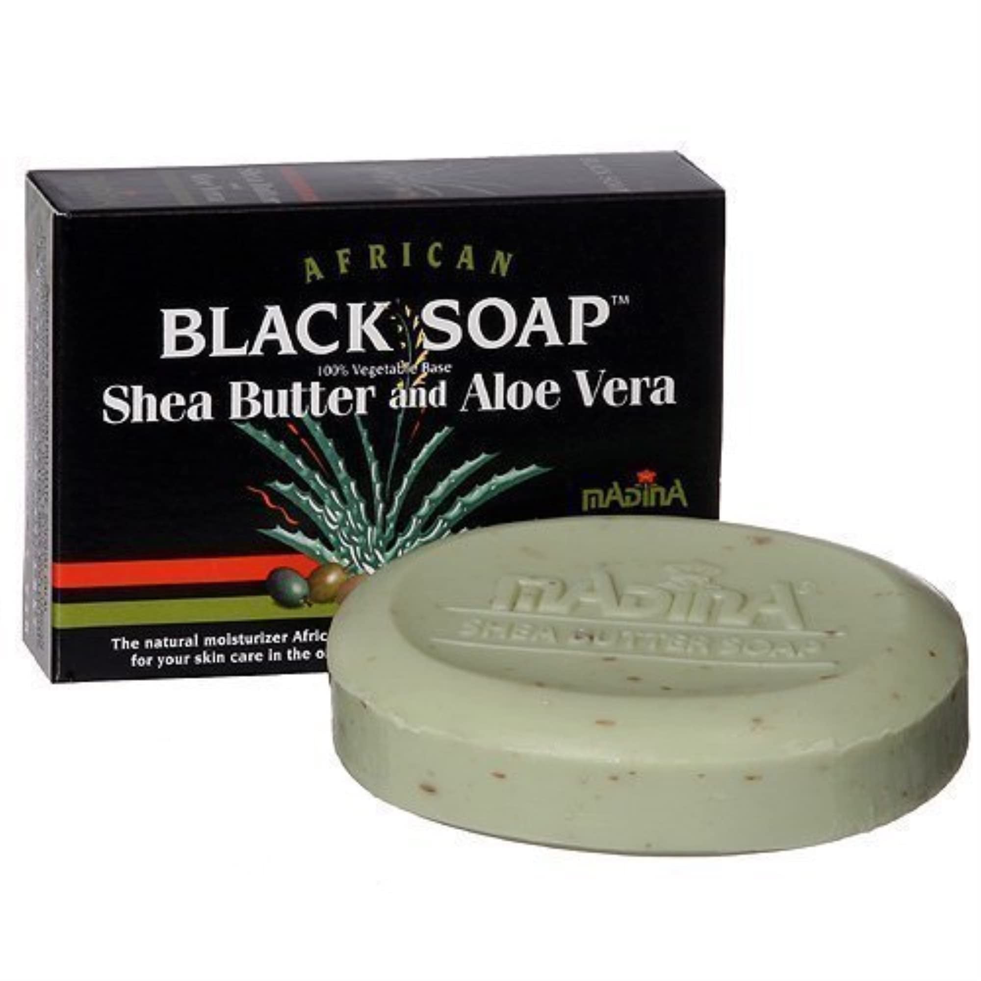Curated African Black Soap with Shea Butter and Aloe Vera