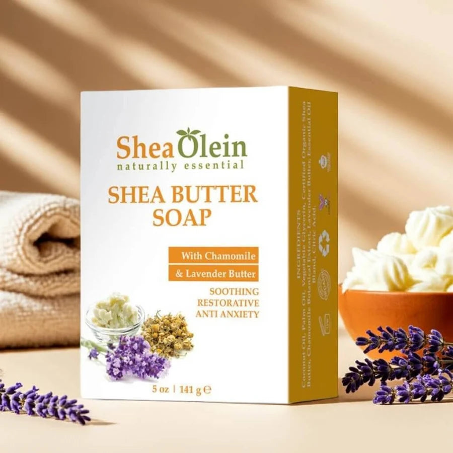 Shea Olein Shea Butter Soap with Chamomile and Lavender Butter