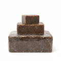 Organic African Black Soap - full block with 1/2lb and 1lb cuts